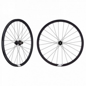 Novatec rennrad-laufrad-set "30 disc" vr + hr, clincher felgen, 28", f: 12x100mm, r: 12x142mm, tubeless ready, fahrergewicht: - 