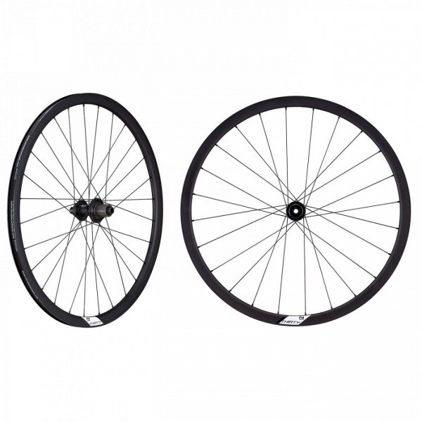 Novatec running wheel set '30 disc' vr + hr, jantes clincher, 28', f : 12x100mm, r : 12x142mm, tubeless ready, poids du cycliste