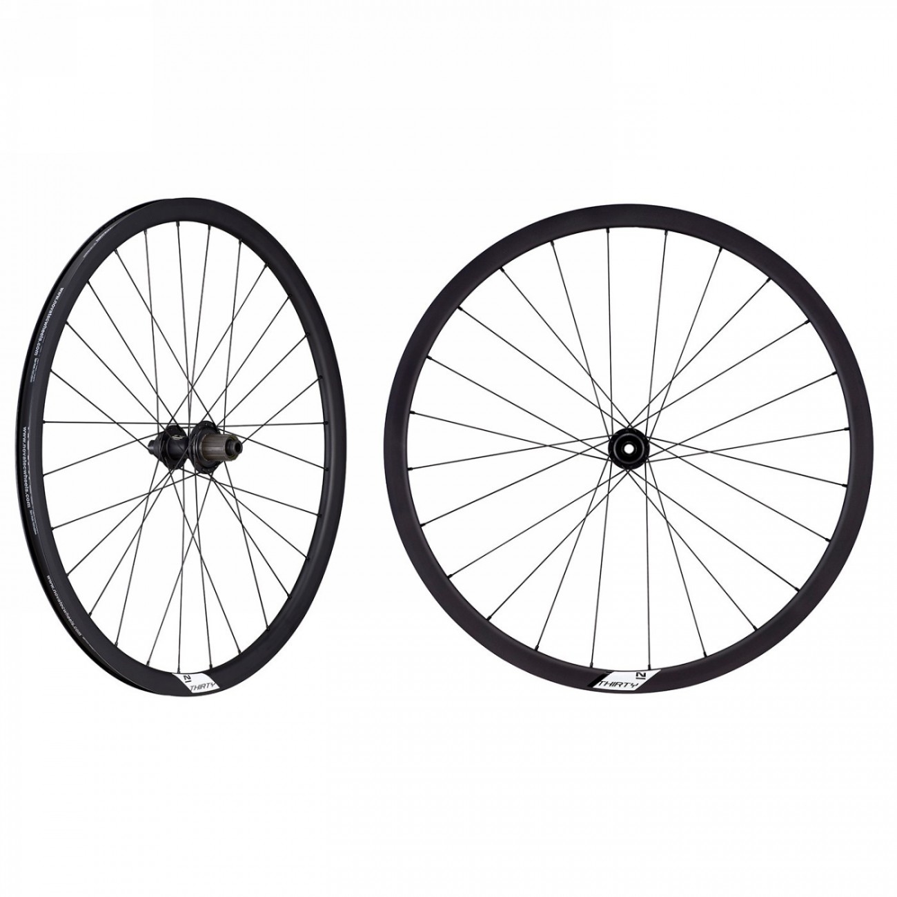 Juego de ruedas de carretera Novatec '30 disc' vr + hr, llantas clincher, 28', f: 12x100mm, r: 12x142mm, tubeless ready, peso de