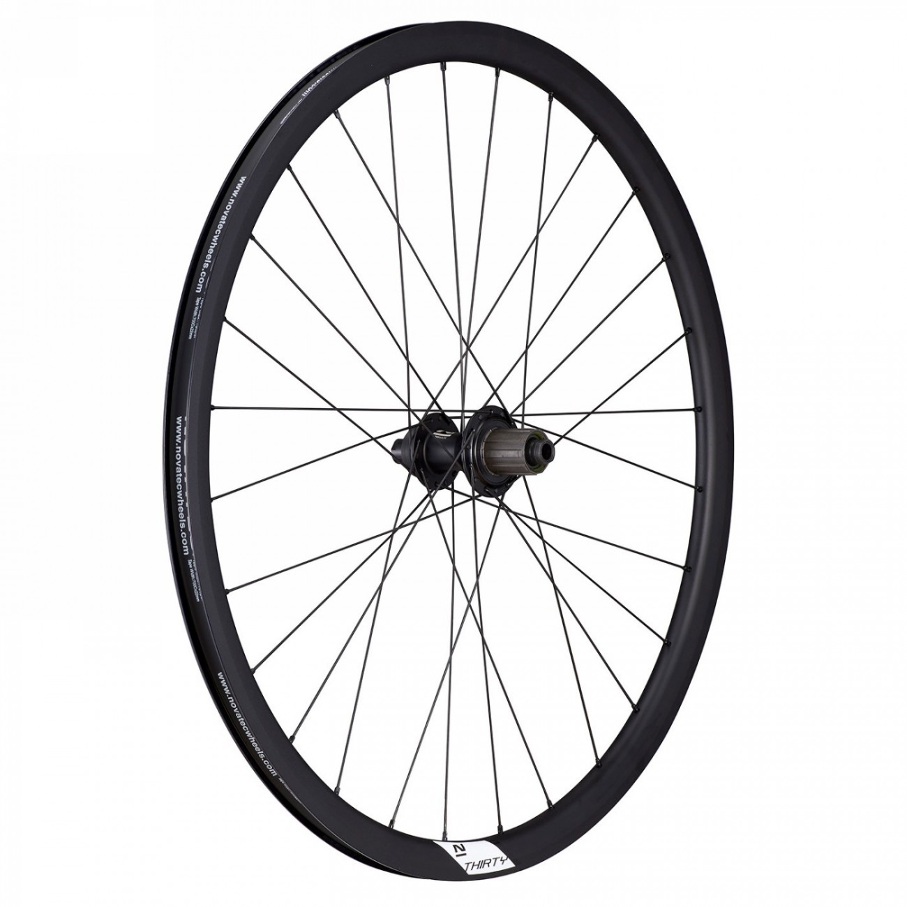 Juego de ruedas de carretera Novatec '30 disc' vr + hr, llantas clincher, 28', f: 12x100mm, r: 12x142mm, tubeless ready, peso de