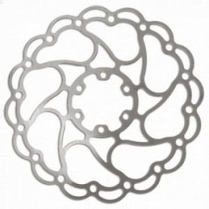 Aries brake disc 160mm 6 holes silver color - 1