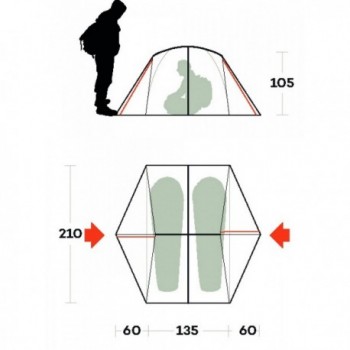 tenda grit 2 fr verde oliva taglia 2 posti - 6 - Tende - 8014044982255