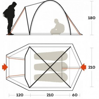 tenda shaba 3 blu taglia 3 posti - 3