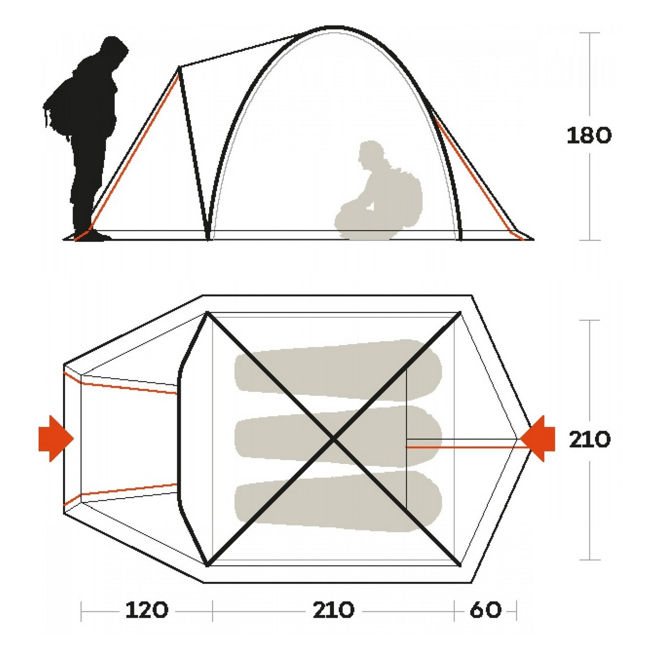 tenda shaba 3 blu taglia 3 posti - 3