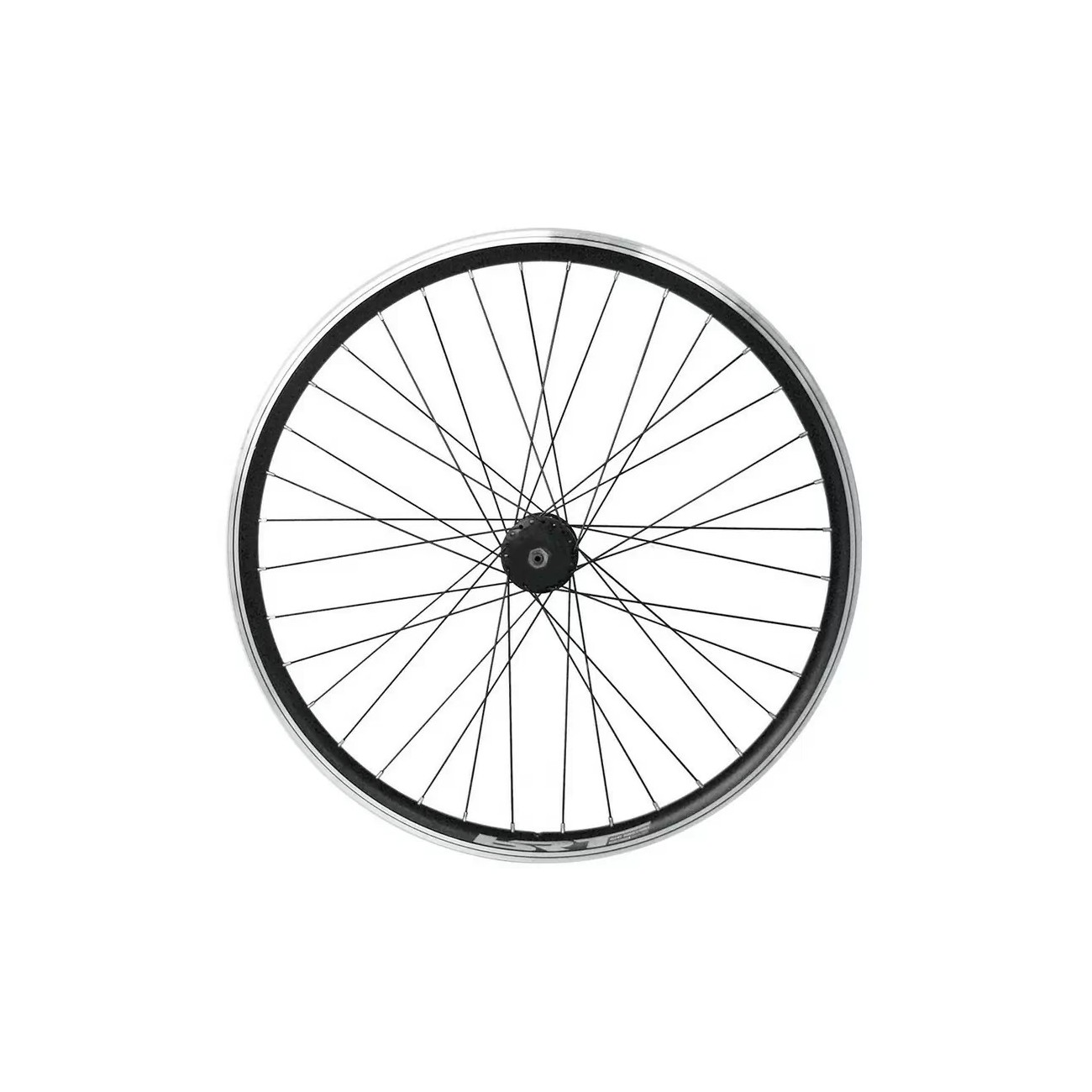 20' Black Aluminum Front Wheel with 36 Holes, Double Wall and Quick Release - 1