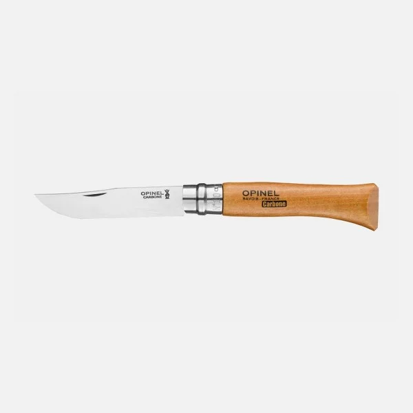 Couteau Opinel N°10 Virobloc, lame acier carbone 10 cm, manche hêtre - 1