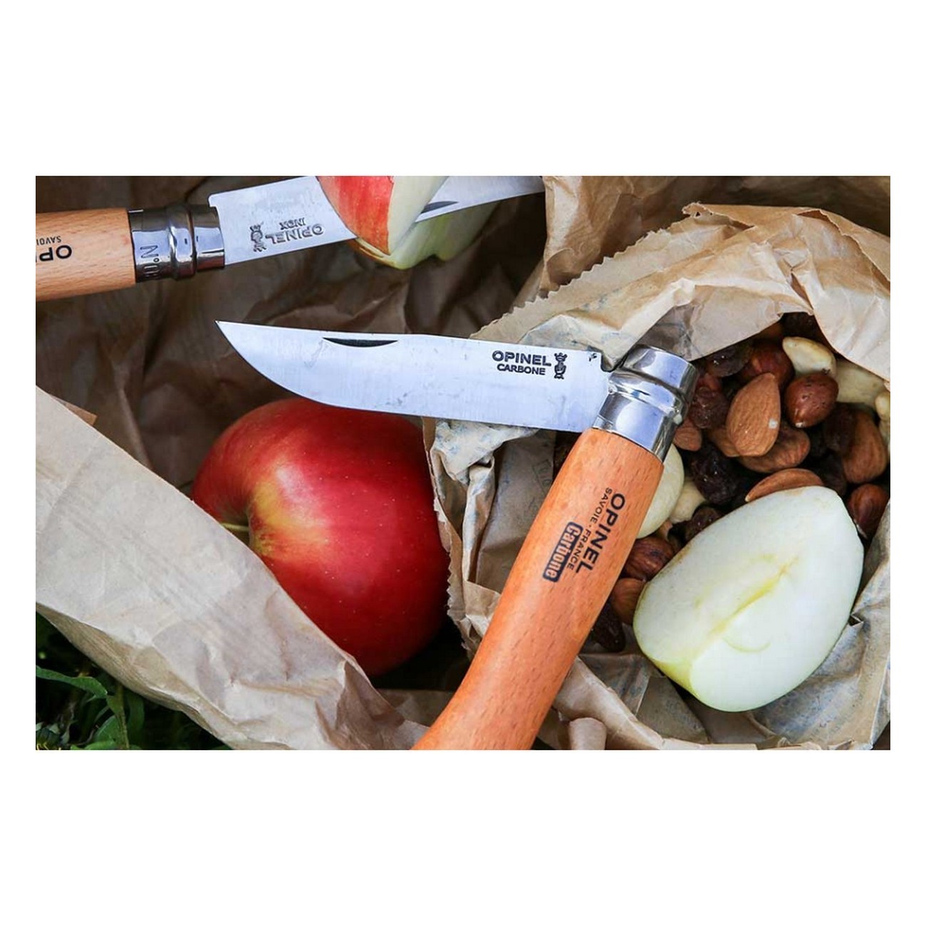 Coltello Opinel N°10 Viroblock con Lama in Acciaio al Carbonio da 10 cm e Manico in Faggio - 3 - Tutti i prodotti - 312384113100