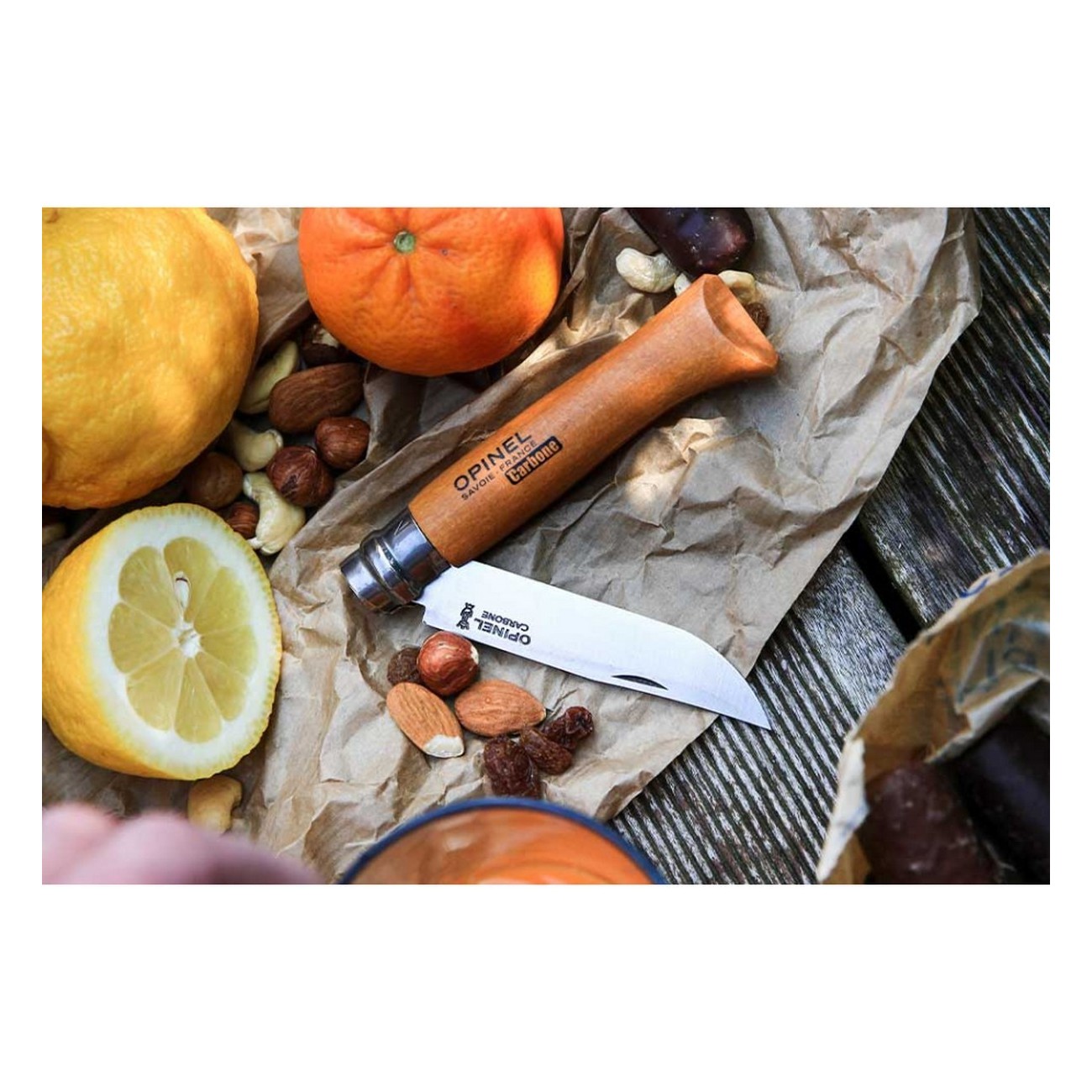 Coltello Opinel N°10 Viroblock con Lama in Acciaio al Carbonio da 10 cm e Manico in Faggio - 4 - Tutti i prodotti - 312384113100