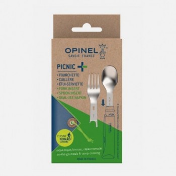 Opinel Picnic+: Kit Essenziale con Posate in Acciaio Inox per Pasti all'Aperto - 4 - Tutti i prodotti - 3123840025013