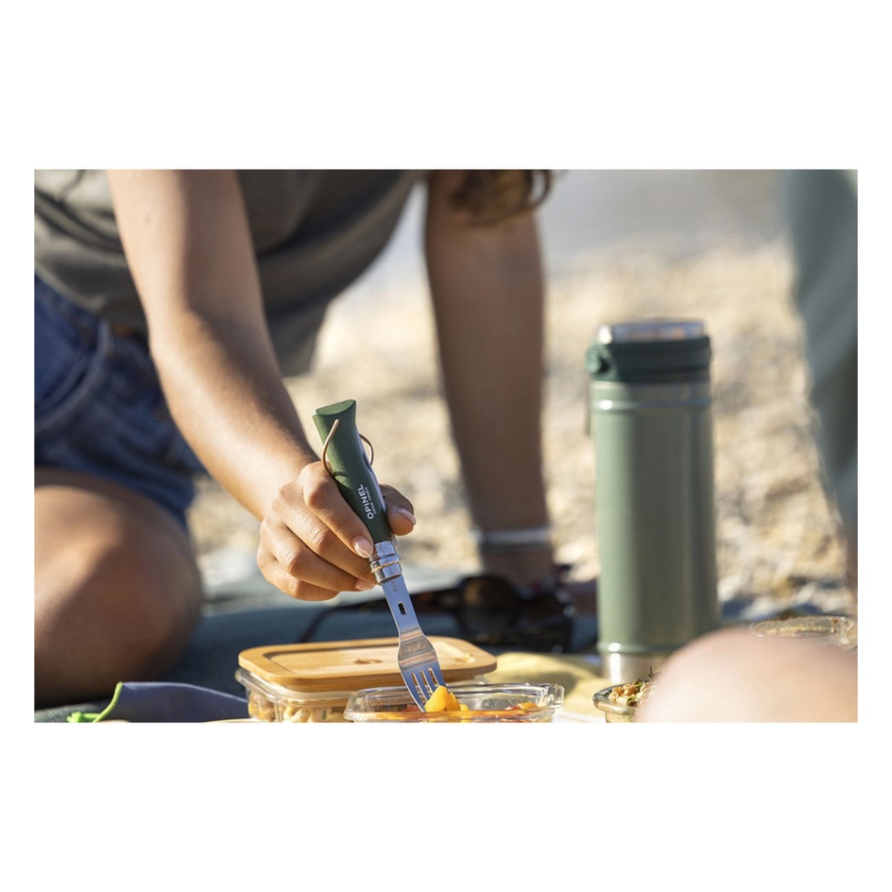 Opinel Picnic+: Kit Essenziale con Posate in Acciaio Inox per Pasti all'Aperto - 8 - Tutti i prodotti - 3123840025013