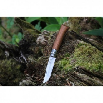 Cuchillo Plegable Opinel N.09 Inox con Mango de Nogal - Alta Calidad y Seguridad Virobloc - 5