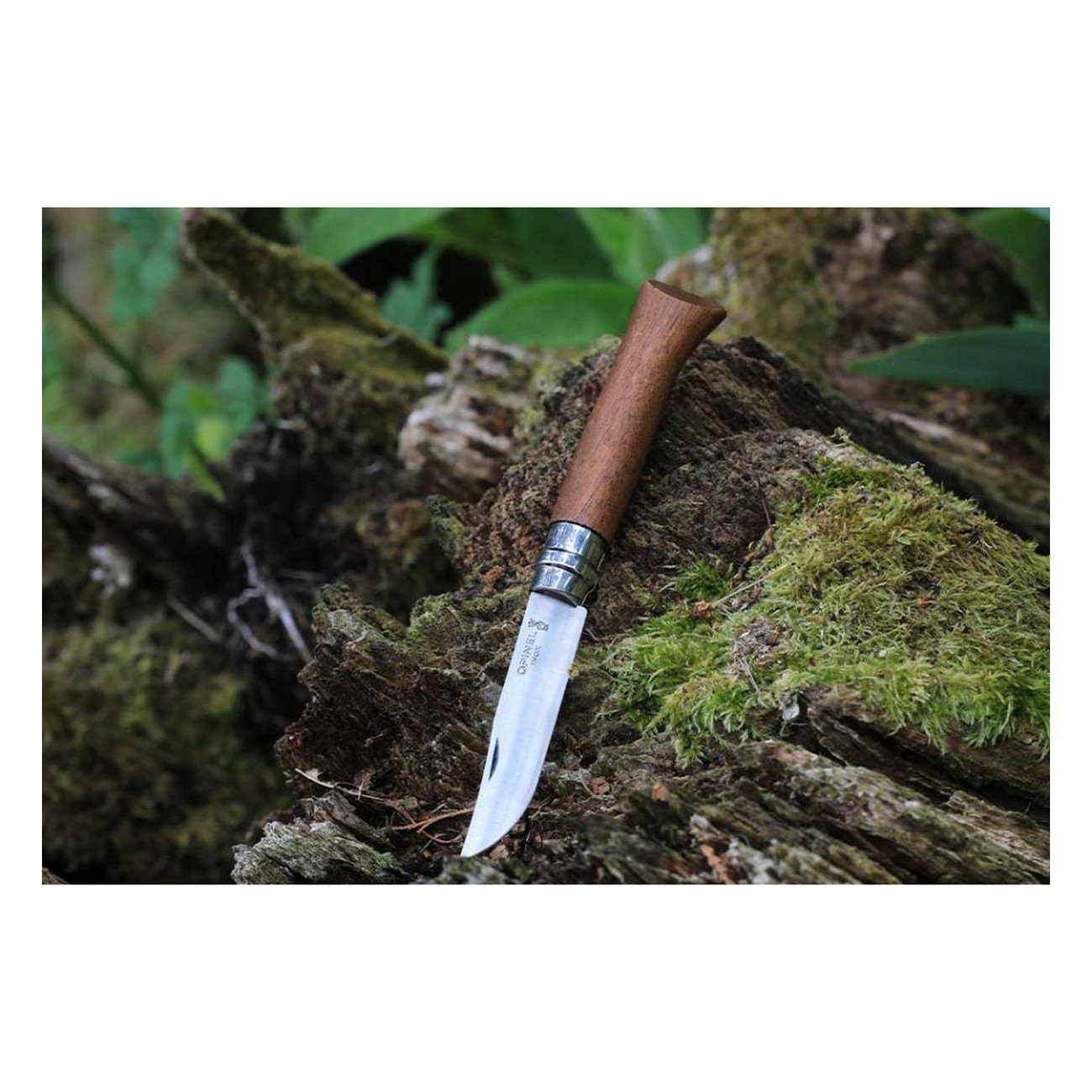 Cuchillo Plegable Opinel N.09 Inox con Mango de Nogal - Alta Calidad y Seguridad Virobloc - 5