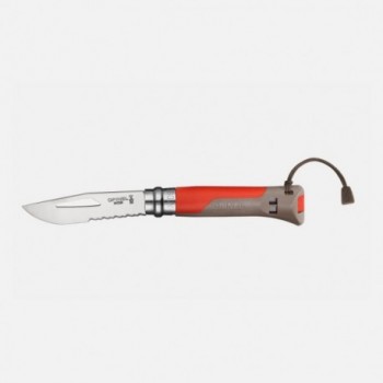 Coltello Opinel Outdoor N.8 Rosso con Fischietto Integrato per Avventure Estreme - 1 - Tutti i prodotti - 3123840017148