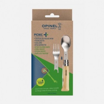 Set Picnic+ Opinel avec Couteau N°08, Fourchette et Cuillère en Acier Inox - 5