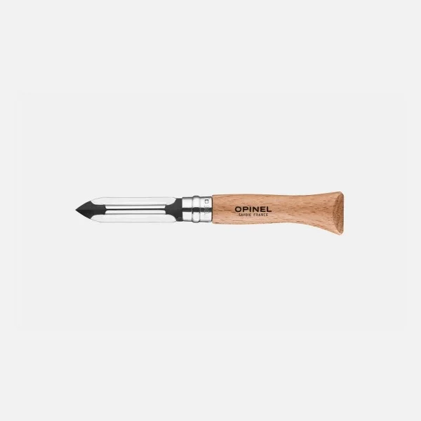 Opinel N.06 Éplucheur Pliable avec Lame en Acier Inox et Manche en Hêtre Verni - 1