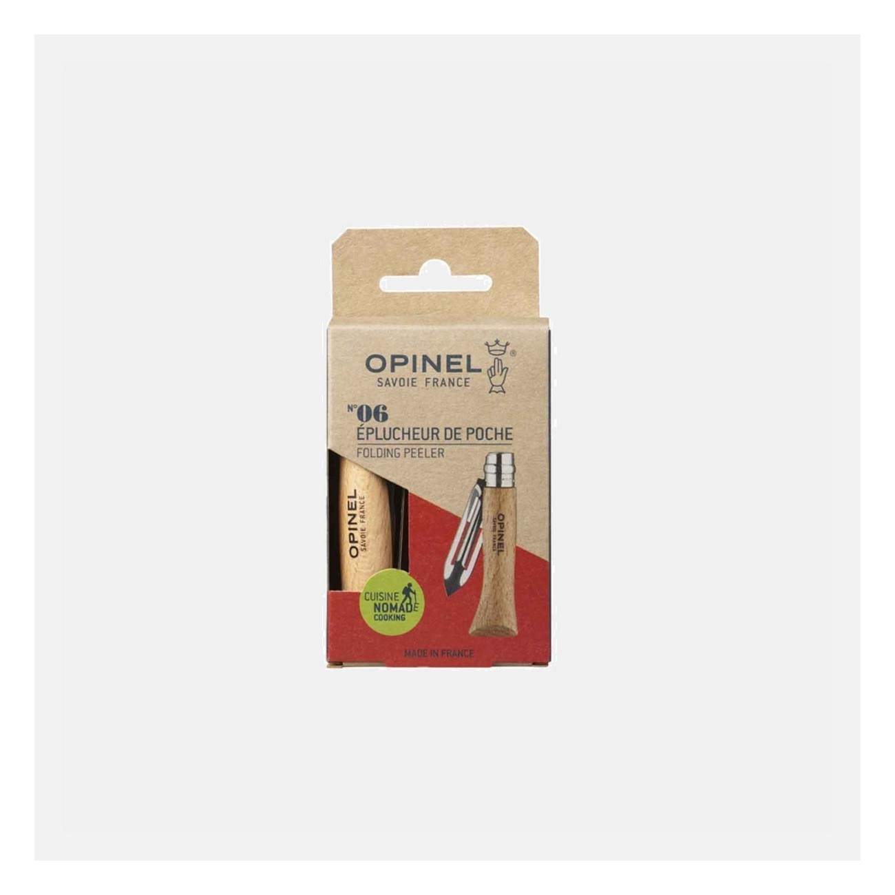 Opinel N.06 Pelapatate Pieghevole con Lama in Acciaio Inox e Manico in Faggio Verniciato - 4 - Tutti i prodotti - 3123840024405