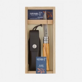 Scatola Regalo in Legno d'Ulivo n.08 con Coltello e Custodia Alpino - 1 - Tutti i prodotti - 3123840010040