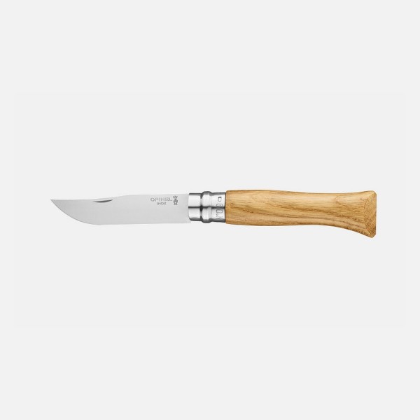 Couteau de Poche Opinel N.09 Inox avec Manche en Chêne - Lame 9 cm - 1