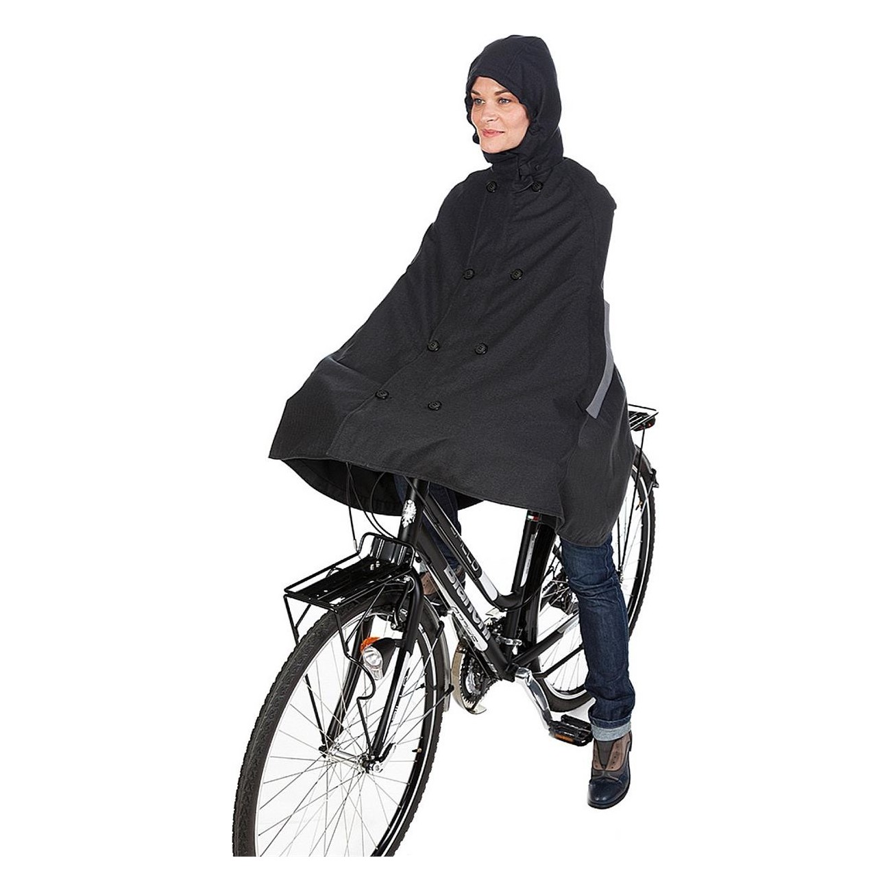 Capa Impermeable Tabello Gris Oscuro Talla S - Reflectante para Bicicleta - 2