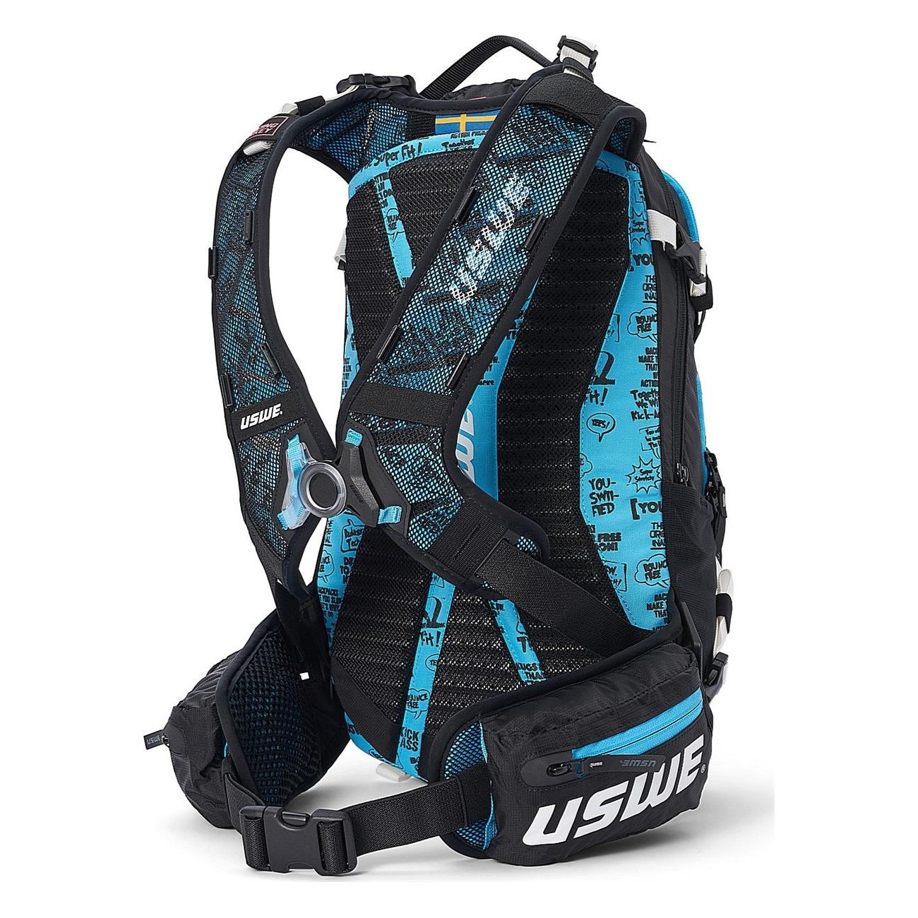 Mochila Protectora USWE Flow 25 Litros Azul con Espalda Certificada CE - 2