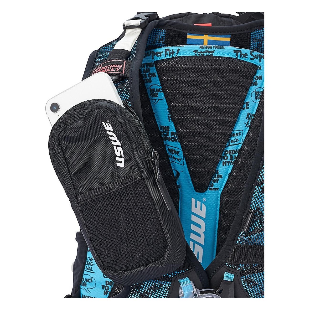 Mochila Protectora USWE Flow 25 Litros Azul con Espalda Certificada CE - 3