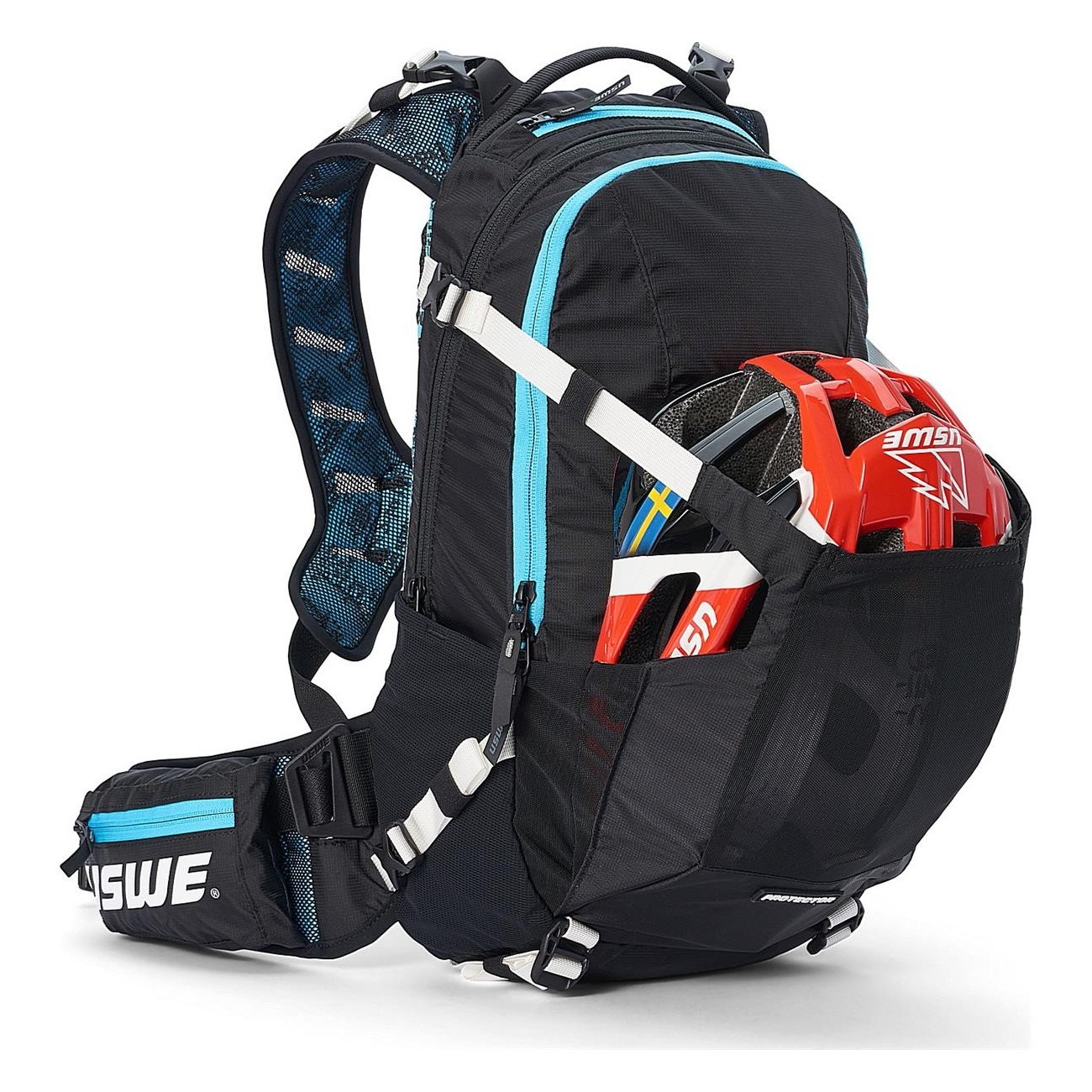 Zaino Protettivo USWE Flow 25 Litri Blu con Paraschiena Certificato CE per Freeride e Downhill - 6 - Zaini - 7350069253422