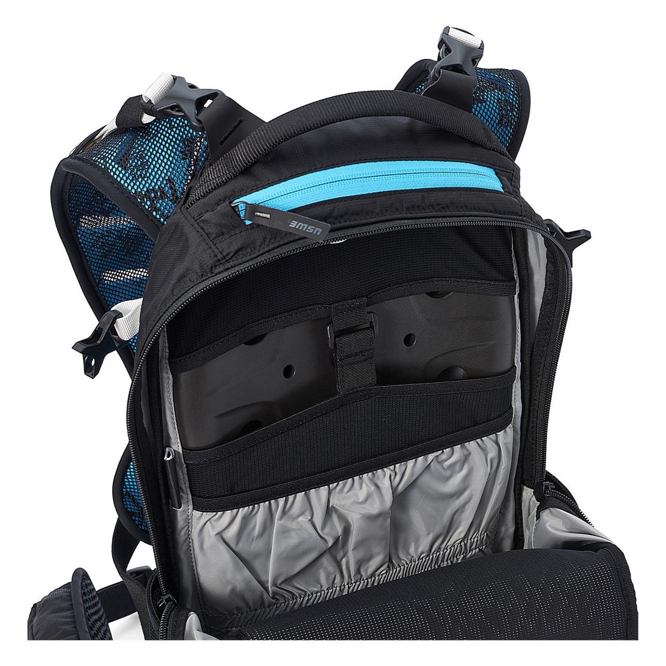 USWE Flow 25L Rucksack Blau mit CE-zertifiziertem Rückenprotektor - 8