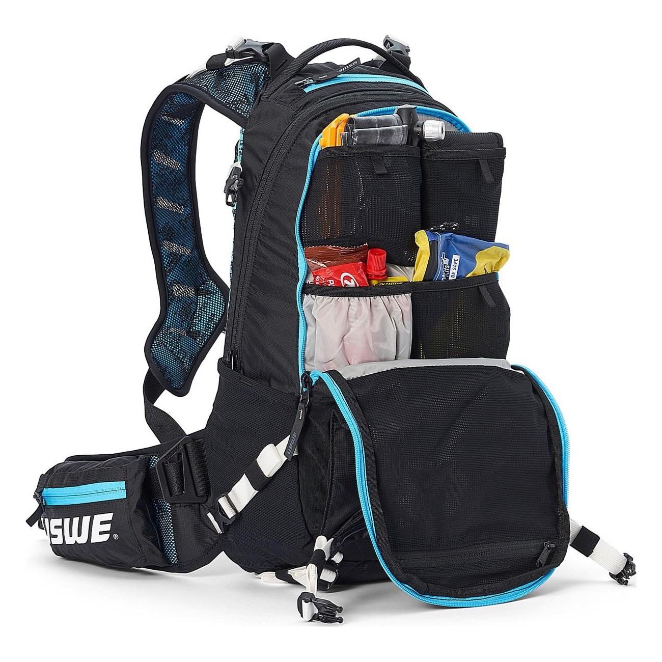 Mochila Protectora USWE Flow 25 Litros Azul con Espalda Certificada CE - 11