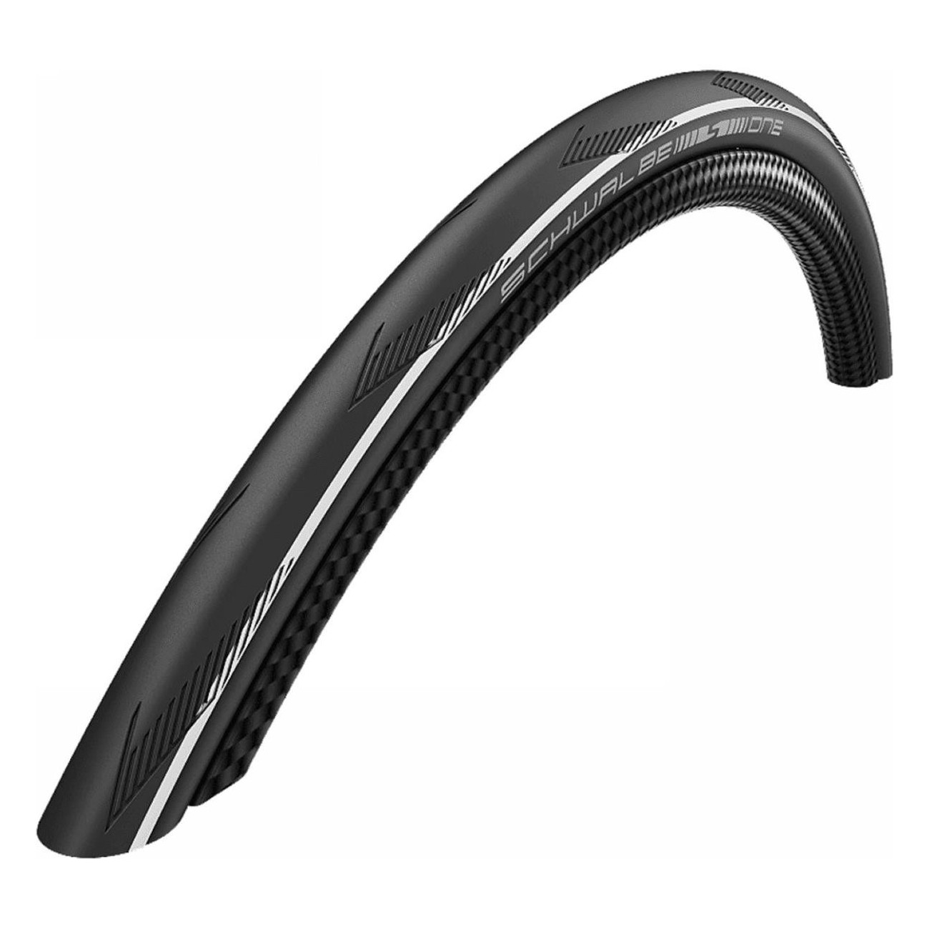 Neumático de Ciclismo Schwalbe One 700x25 Addix Plegable con Raya Blanca - 1