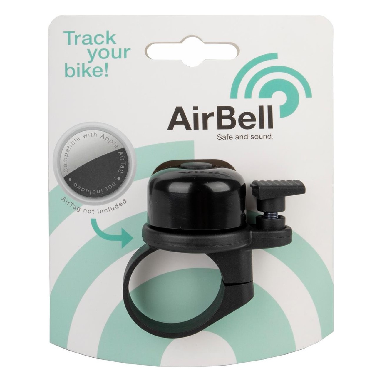 AirBell Klaxon avec Support AirTag et Collier pour Guidon Ø 31,8 mm - 3