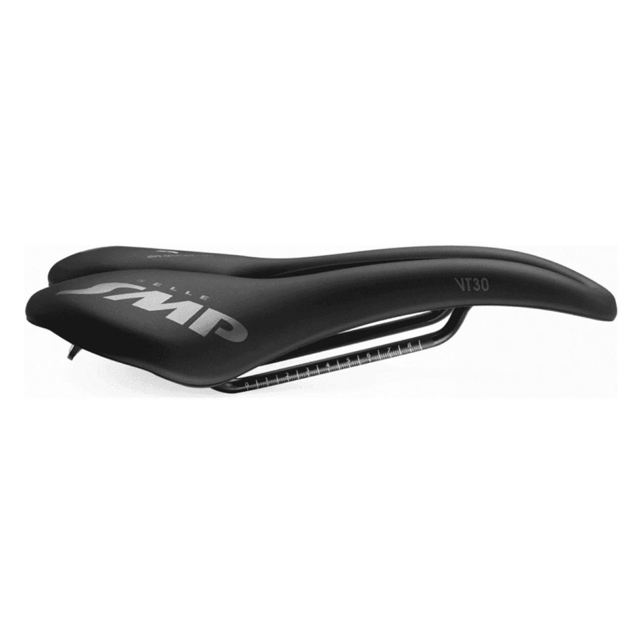 VT30 Black Saddle for MTB, Road and Gravel with SVT Velvet Touch Cover by Selle SMP - 3