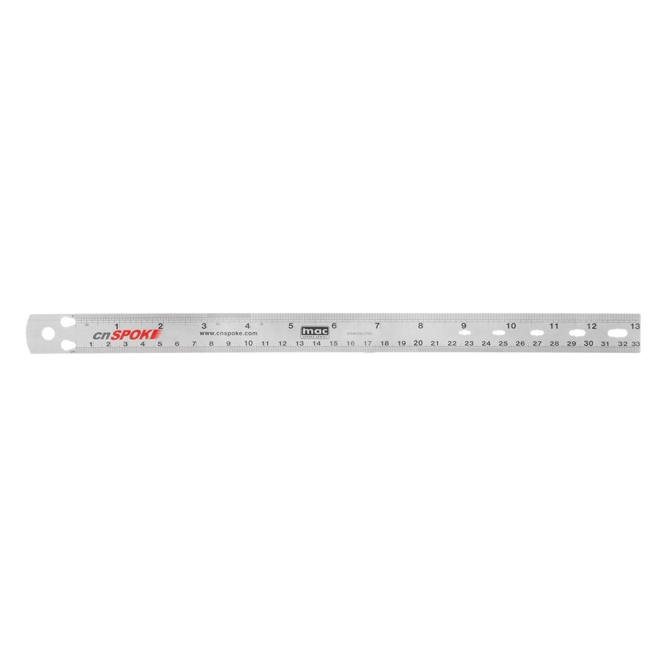 Stainless Steel Ruler for Measuring Bicycle Spokes and Nipples - Silver - 1