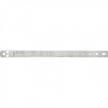 Stainless Steel Ruler for Measuring Bicycle Spokes and Nipples - Silver - 2