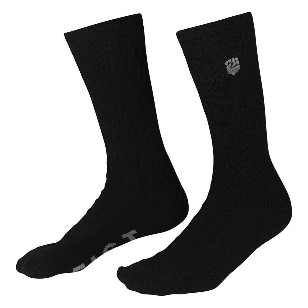 Black Fist Socks S-M - Comfort and Quality in Combed Cotton - 1