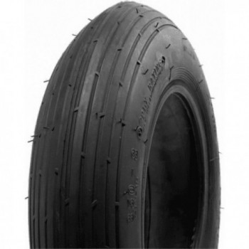 Wheelbarrow Tire 350x8 with Inner Tube and AV Valve, Rigid Bead, Black - 1