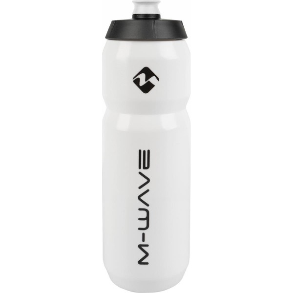 M-Wave 750ml Matte White/Black Plastic Water Bottle - 1