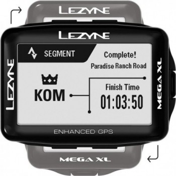 Ordenador GPS Lezyne Mega XL Negro - 48h de Autonomía, IPX7, ANT+ y Bluetooth - 6