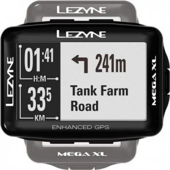 Ordenador GPS Lezyne Mega XL Negro - 48h de Autonomía, IPX7, ANT+ y Bluetooth - 9