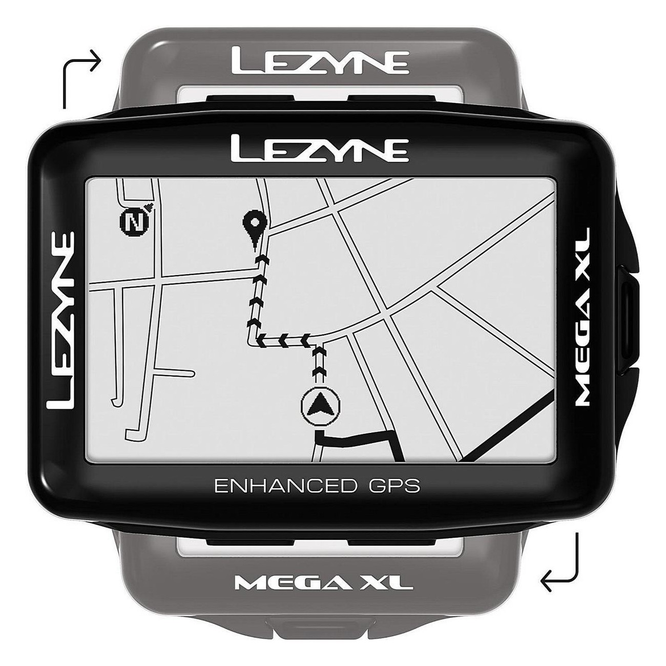 Ordenador GPS Lezyne Mega XL Negro - 48h de Autonomía, IPX7, ANT+ y Bluetooth - 10