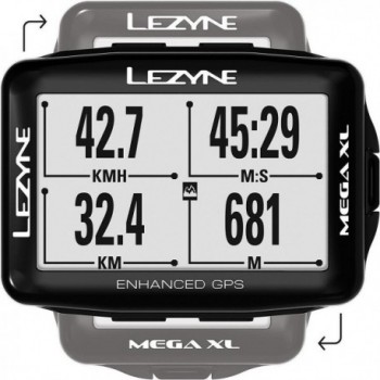 Ordenador GPS Lezyne Mega XL Negro - 48h de Autonomía, IPX7, ANT+ y Bluetooth - 17