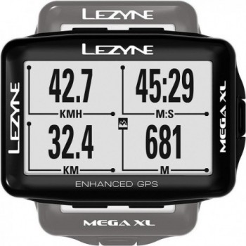 Ordenador GPS Lezyne Mega XL Negro - 48h de Autonomía, IPX7, ANT+ y Bluetooth - 18