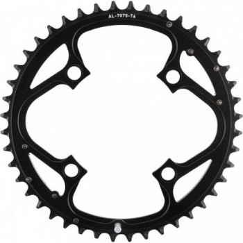 Kettenblatt MTB 44T aus schwarzem Aluminium, BCD 104 mm, 9-fach kompatibel - 1