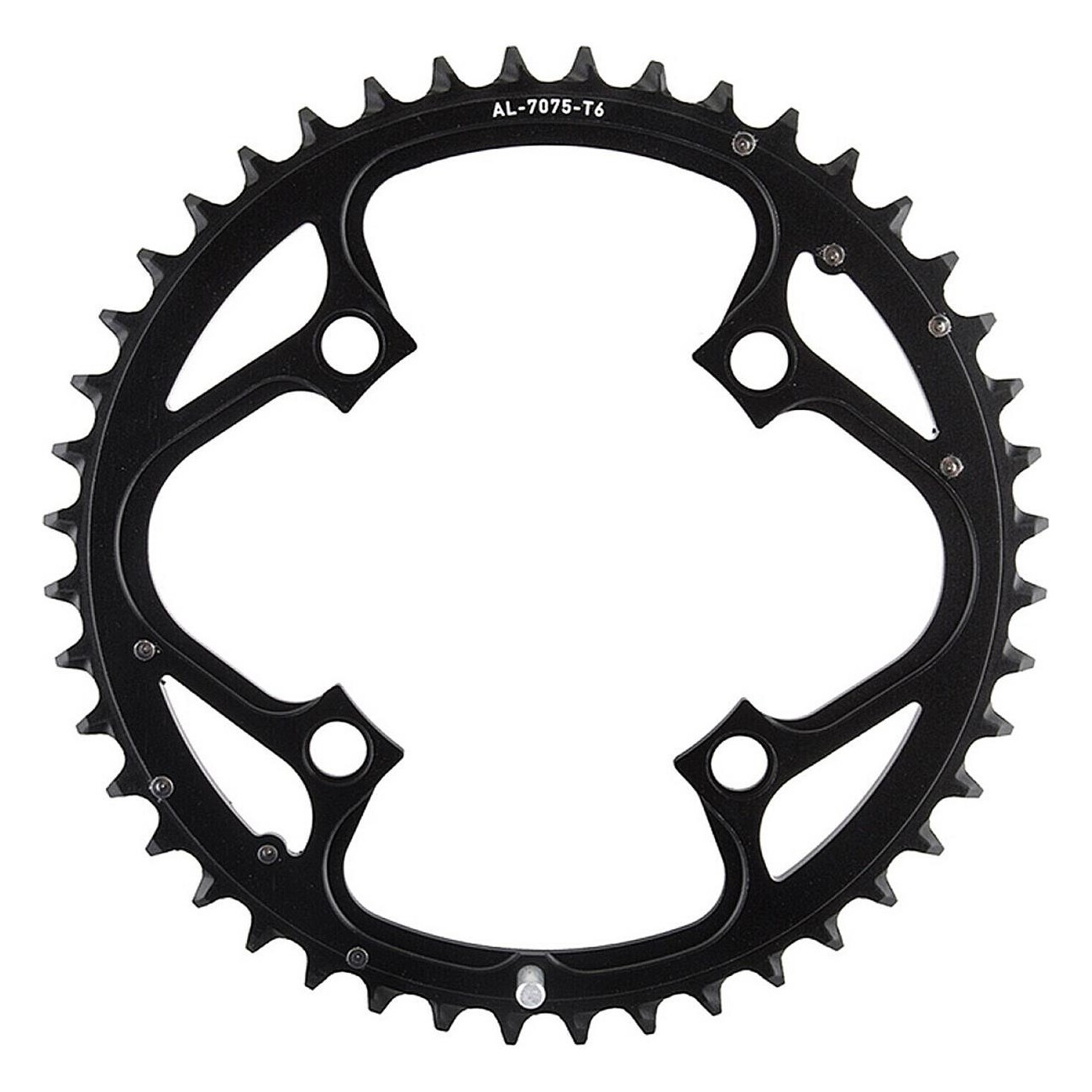 44T Black Aluminum MTB Chainring, 104mm BCD, 9-Speed Compatible - 1