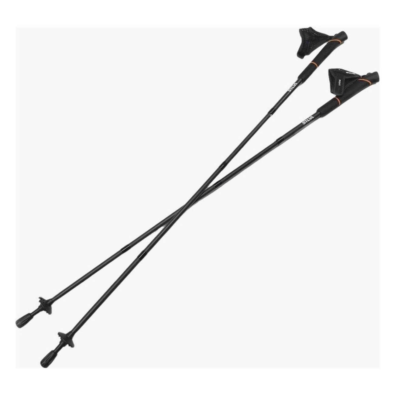 Silva Carbon Running Poles 110 cm - Lightweight and Foldable for Trail Running - 1