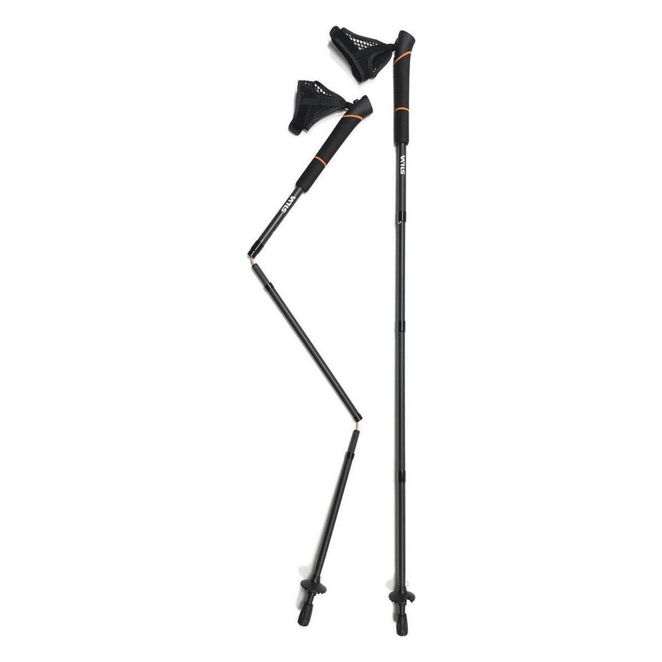 Silva Carbon Running Poles 110 cm - Lightweight and Foldable for Trail Running - 3