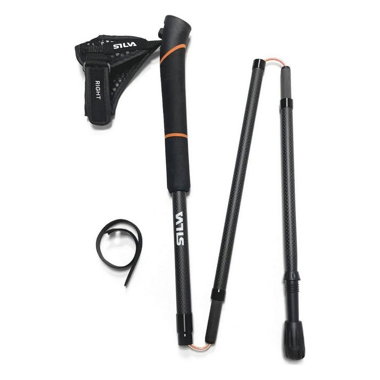 Silva Carbon Running Poles 110 cm - Lightweight and Foldable for Trail Running - 9