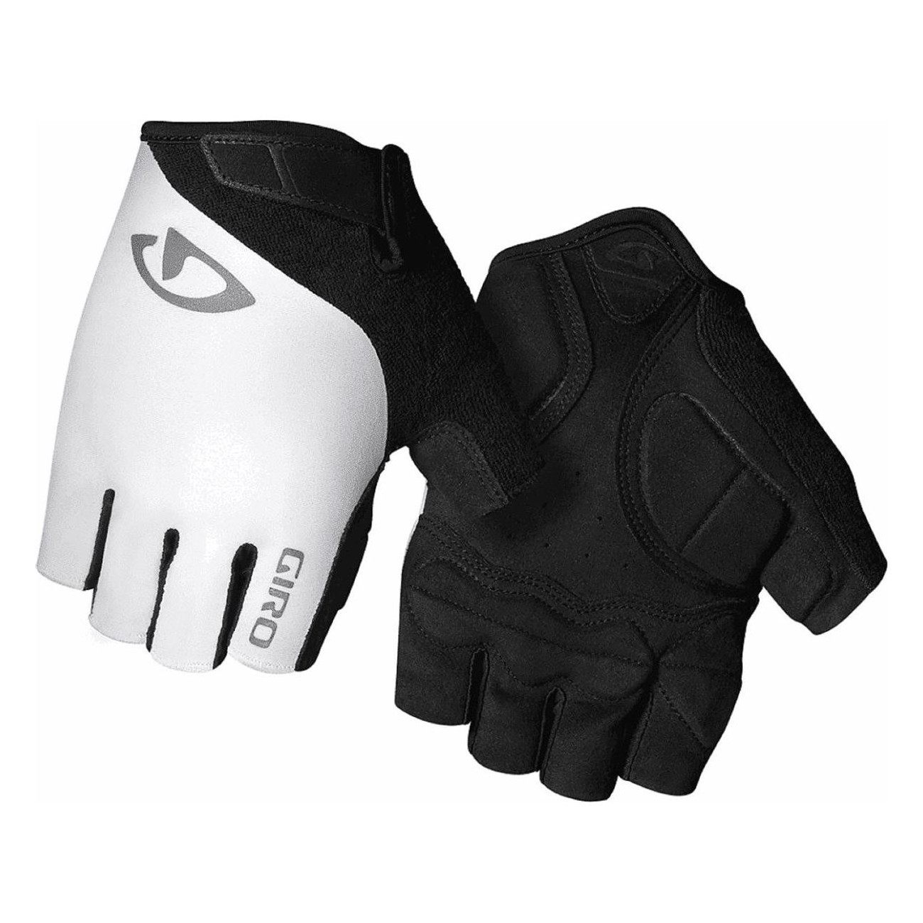 Jag White Summer Short Cycling Gloves XL with EVA Padding - 1