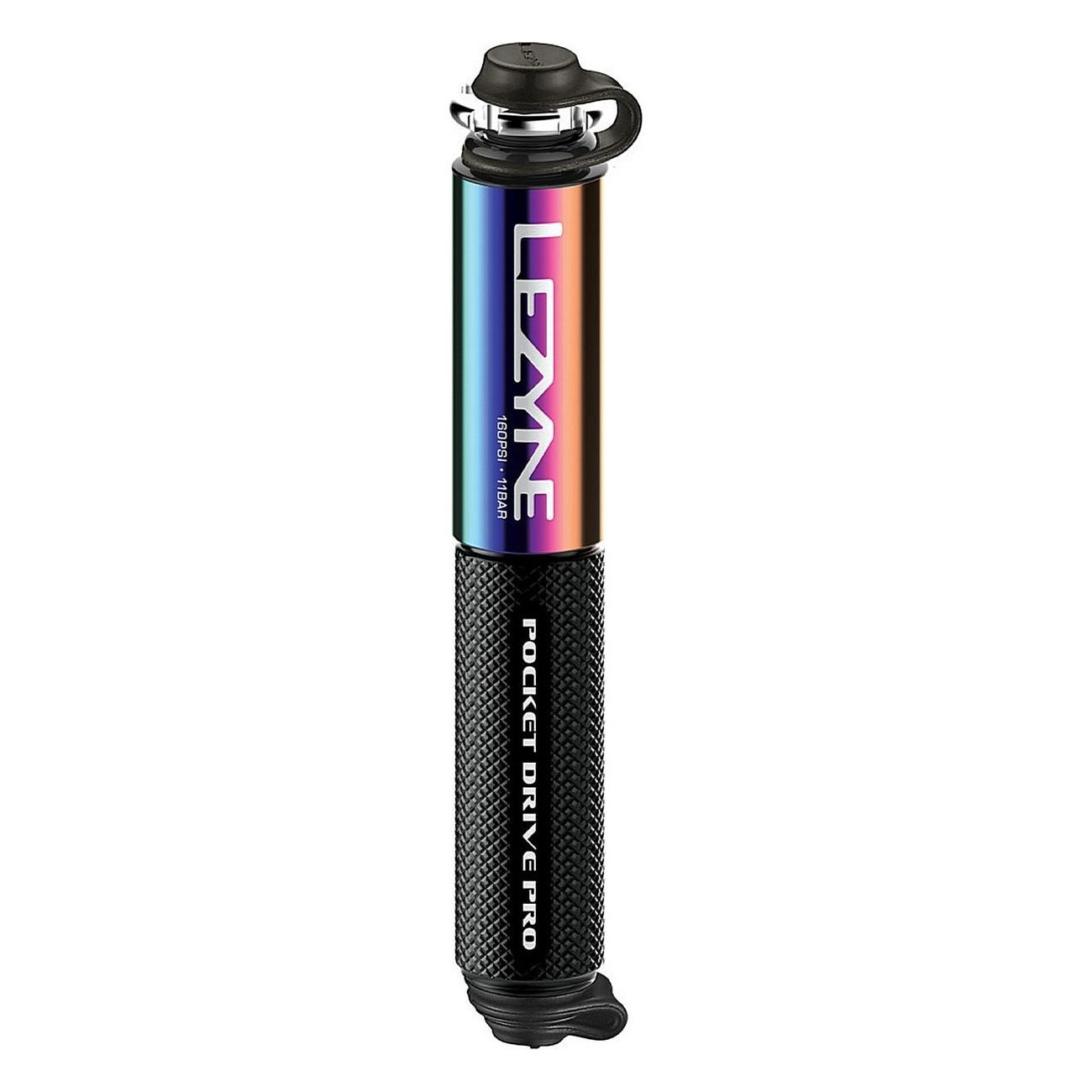 Lezyne Mini Pocket Drive Pro Handpumpe - Kompakt und Leicht, Neo Metallisch-Schwarz - 1