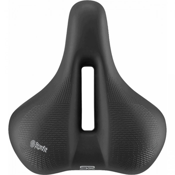 Float Relaxed Unisex Saddle for Road and Trekking, Black 251x228 mm - 1