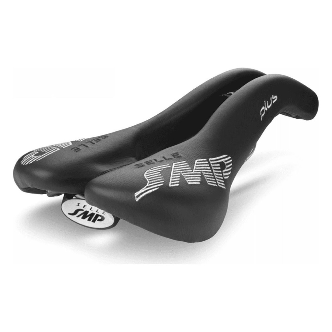 Sella Plus Black 2018 Leather for MTB, Road and Gravel - Comfort & Performance - 1